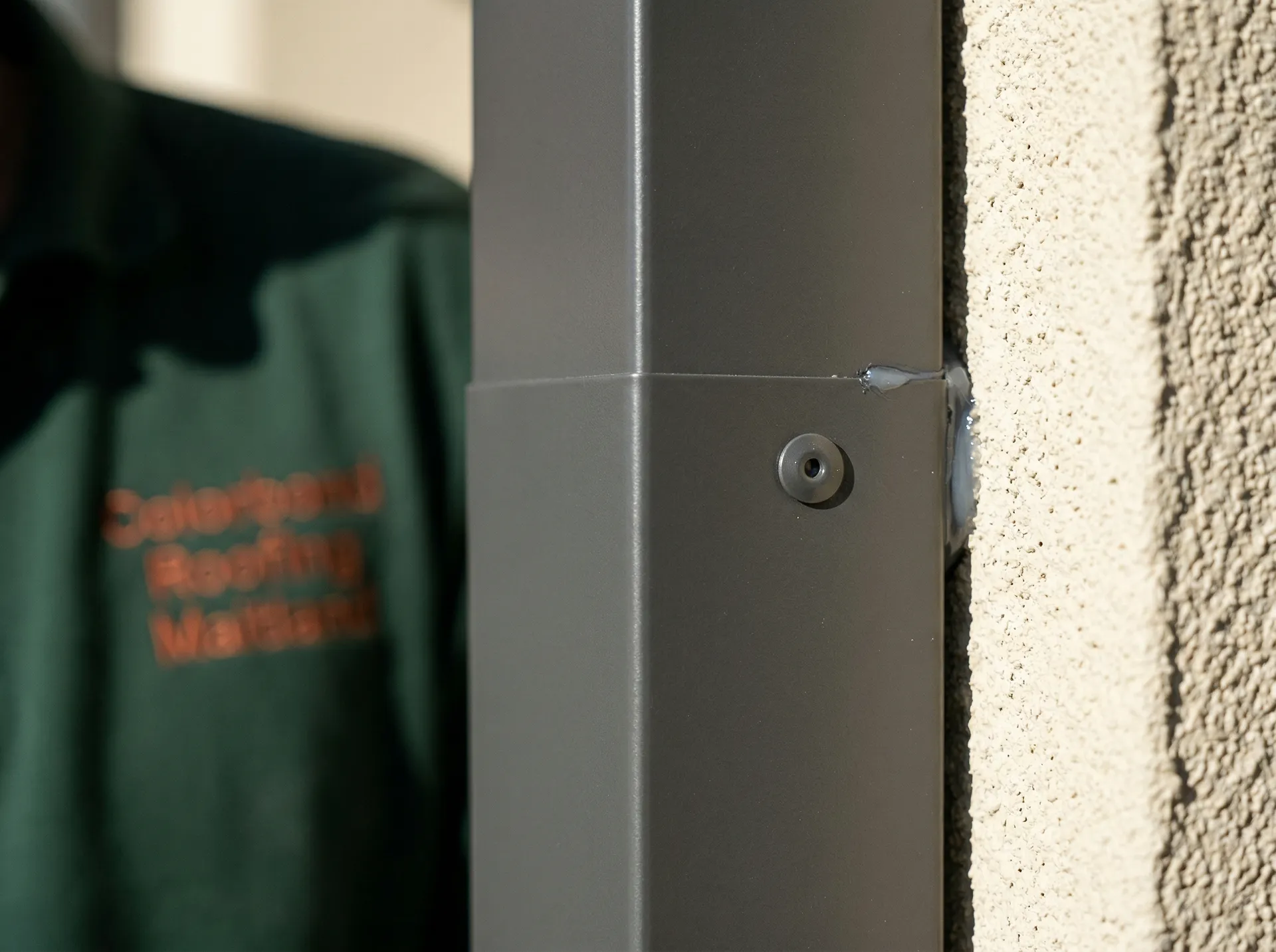 Colorbond guttering and downpipes on a residential home