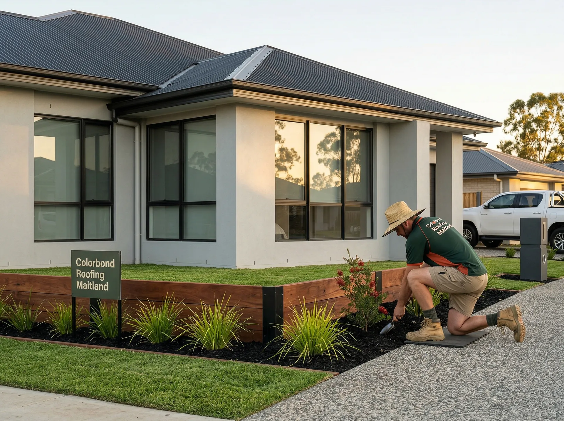 New Colorbond roof installation on a modern home